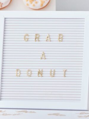 Peg Board With Gold Letters