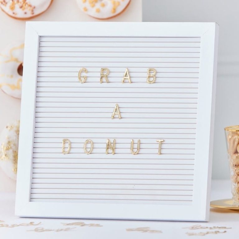 Peg Board With Gold Letters