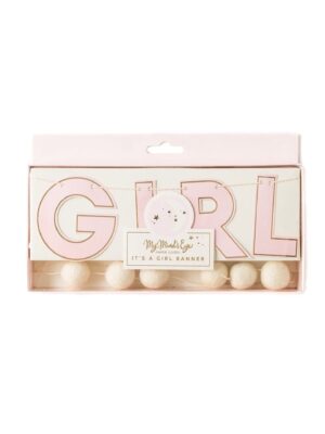 Baby Pink It's a Girl Banner