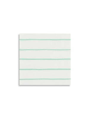 Frenchie Striped Small Napkins - Mint