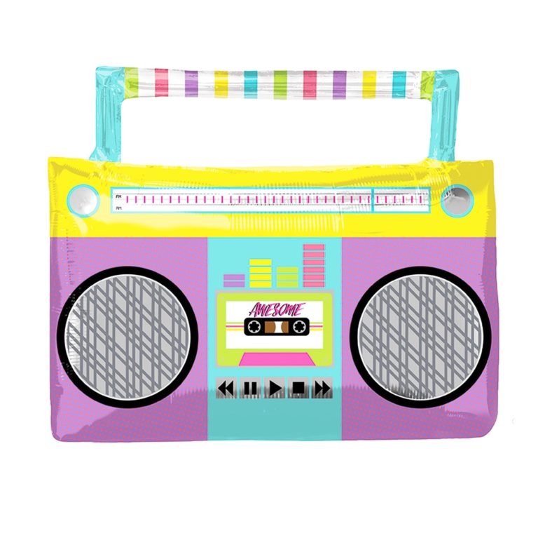 Boombox Mylar Balloon