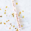 Blush Pink and Gold Party Fans with Confetti