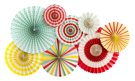Vintage Carnival Party Fans