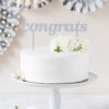 Congrats Cake Topper - Silver