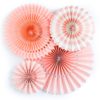 Coral Paper Fan Basics - Set of 4