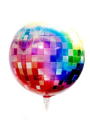 Disco Ball Mylar Balloon - Rainbow