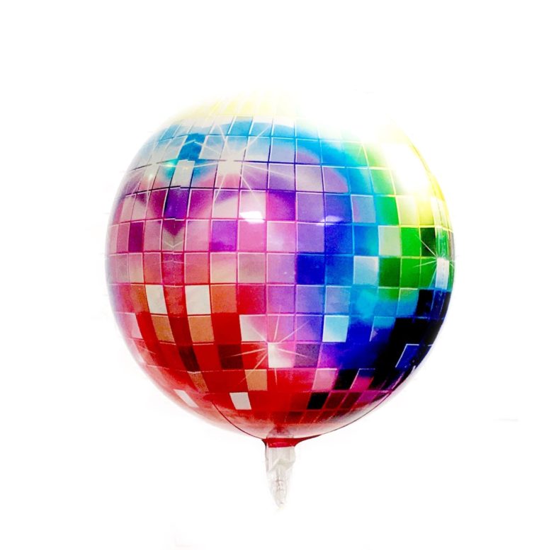 Disco Ball Mylar Balloon - Rainbow
