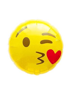 Emoji Kiss Mylar Balloons