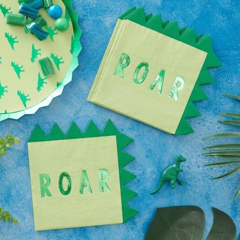 Dinosaur Spike Shaped Paper Napkins
