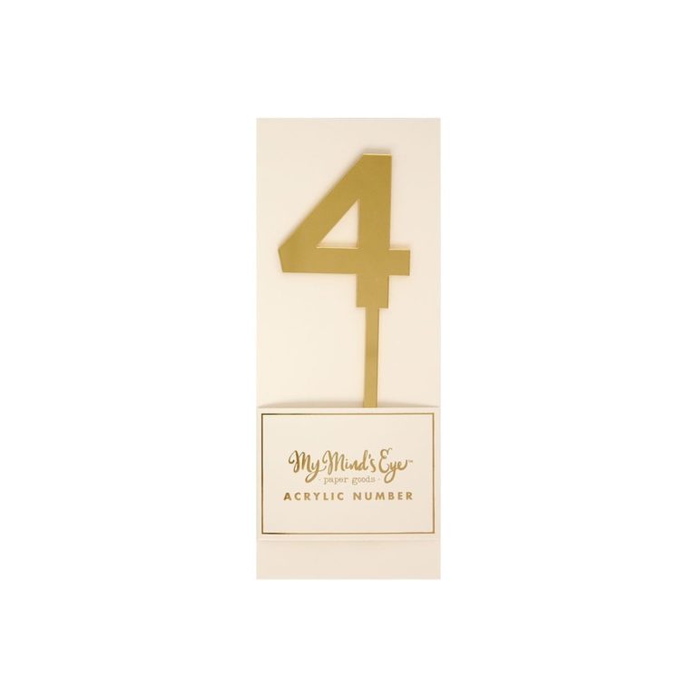 Gold Acrylic Cake Topper