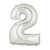 Giant Silver Number Balloon - 40 Inches