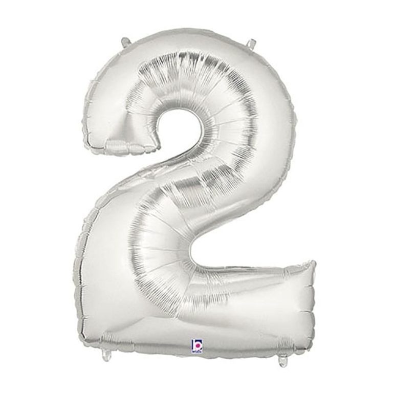 Giant Silver Number Balloon - 40 Inches