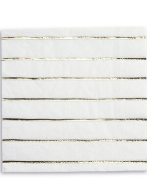 Frenchie Striped Large Napkins - Gold