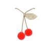 Cherry Pom Pom Necklace