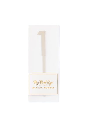 Silver Acrylic Cake Topper - Number 1