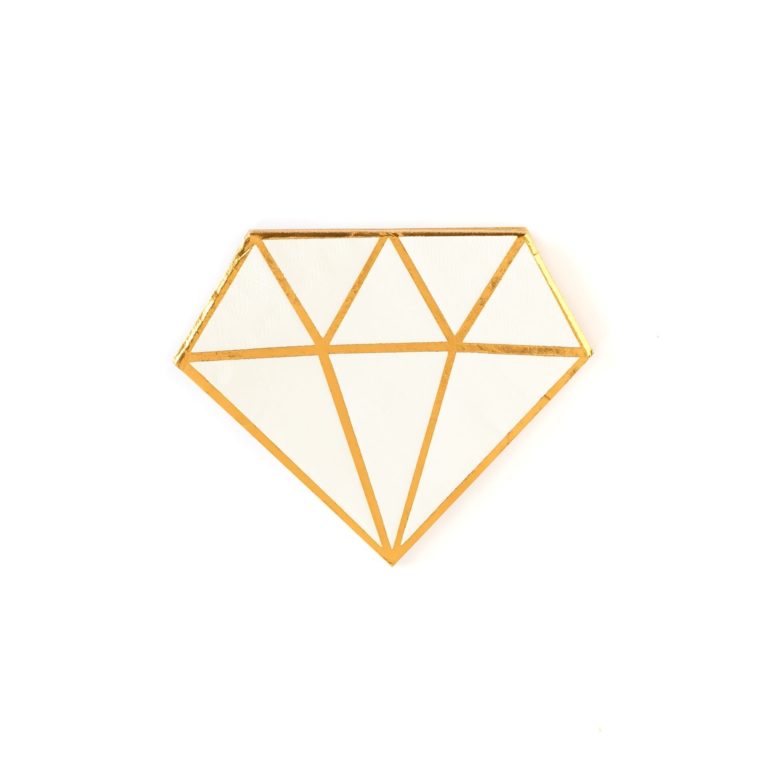 Diamond Shaped Bride to Be Cocktail Napkins