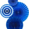 Blue Paper Fan Basics - Set of 4