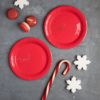 Red Noel Cursive Script Small Plates