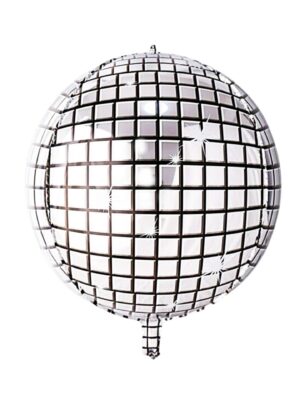 Disco Ball Mylar Balloon - Silver