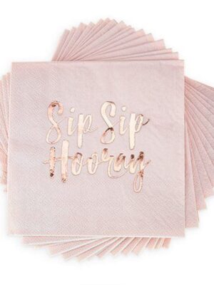 Bridal Party Rose Gold Napkin by Cakewalk