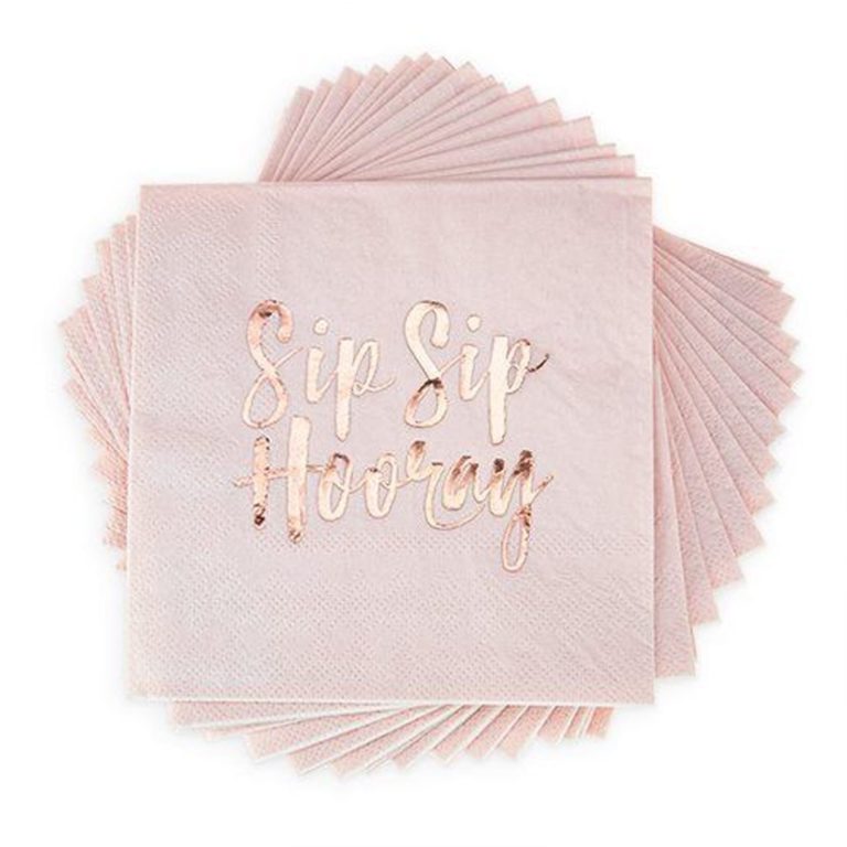 Bridal Party Rose Gold Napkin by Cakewalk