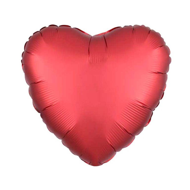 Satin Heart Mylar Balloon