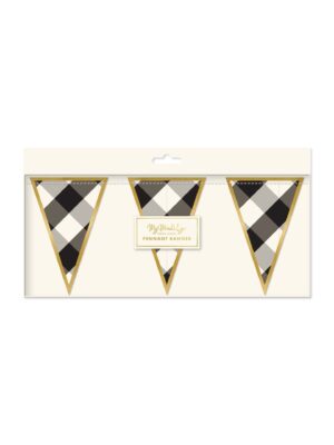Gingham Farm Buffalo Check Pennant Banner