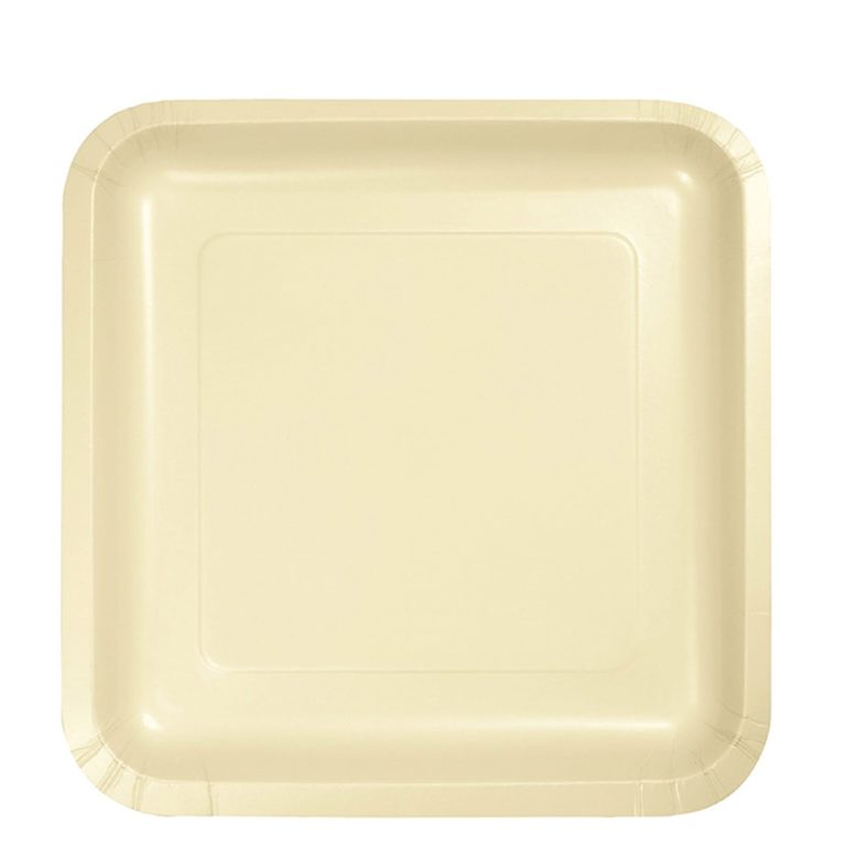 Ivory Square Dinner Plates