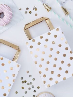 Gold Foiled Polka Dot Party Bags