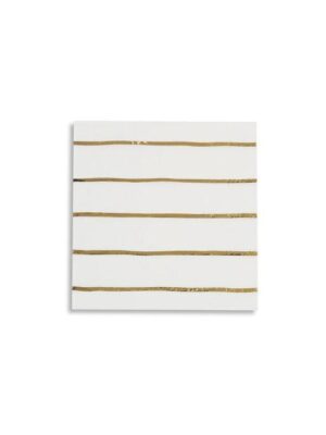 Frenchie Striped SmallNapkins - Gold