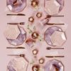 Amethyst - Pale Pink Striped Lunch Paper Napkins