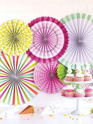 Easter Party Fans - 8 Pack