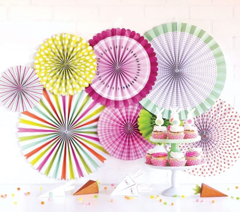 Easter Party Fans - 8 Pack