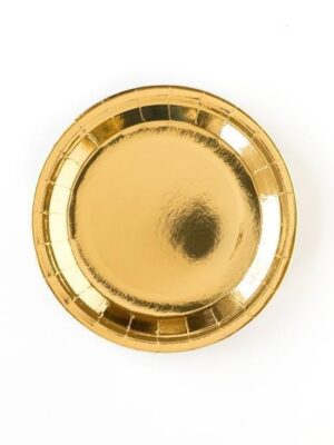 Gold Foil Round Large Plates