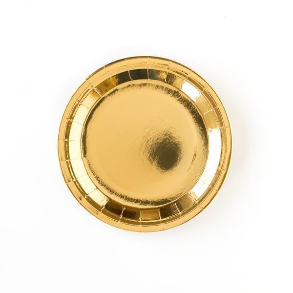 Gold Foil Round Large Plates