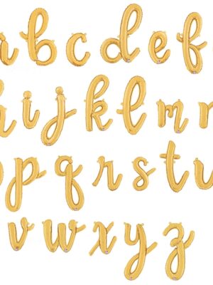 Script Letter Balloon - Gold