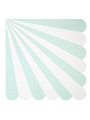 Aqua Stripe Small Napkins