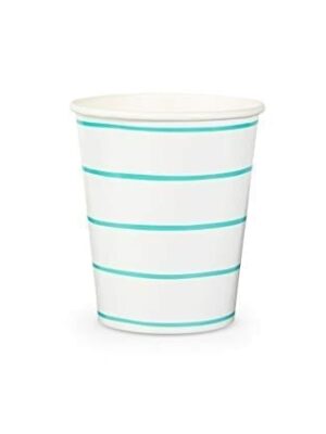 Frenchie Striped Cups - Aqua