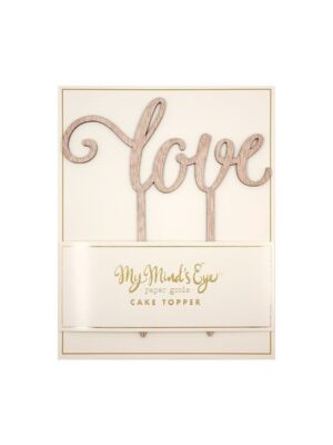 Botanical Love Wood Cake Topper