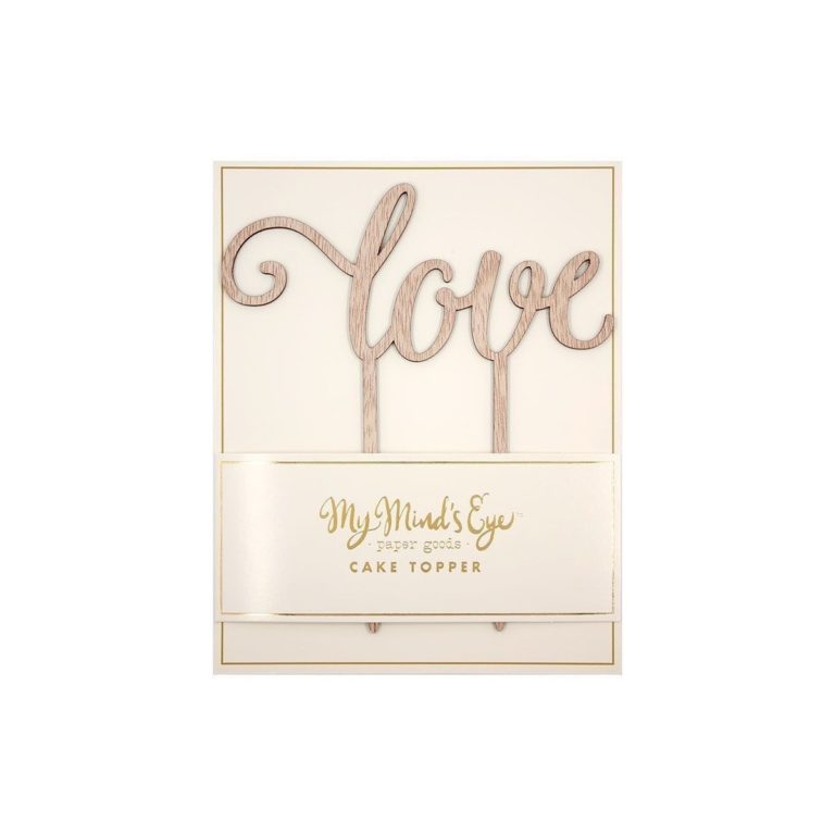 Botanical Love Wood Cake Topper