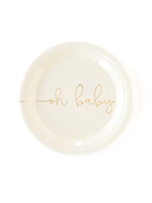 Oh Baby Cursive Script Small Plates