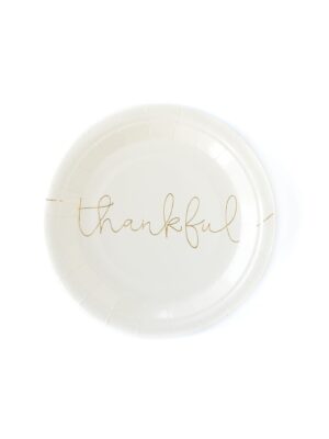 Thankful and Grateful Cursive Script Small Plates