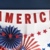 AMERICA Red Glitter Banner