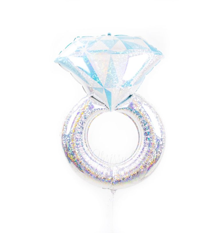 Diamond Engagement Ring Mylar Balloon