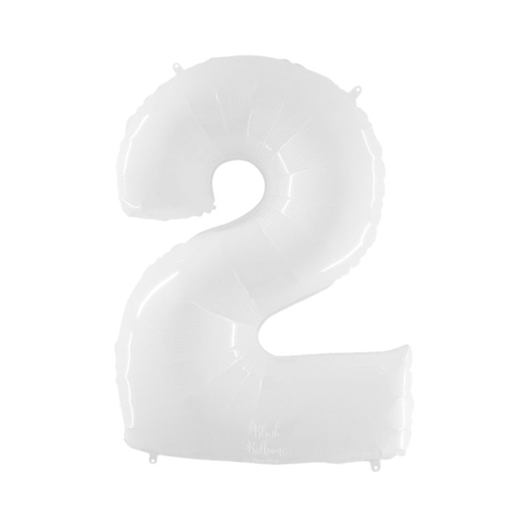 Giant Bright White Number Balloon - 40 Inches