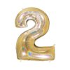 Giant Holographic Gold Number Balloon - 40 Inches