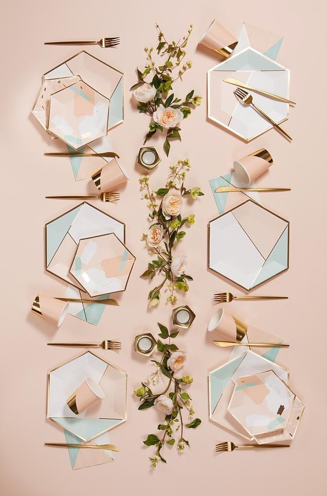 Desert Rose - Colorblock Lunch Paper Napkins