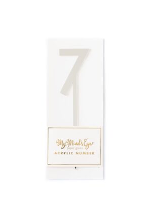Silver Acrylic Cake Topper - Number 7