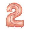 Giant Rose Gold Number Balloon - 40 Inches