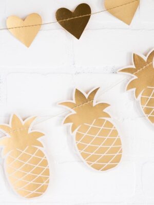 Gold Foil Pineapple Banner